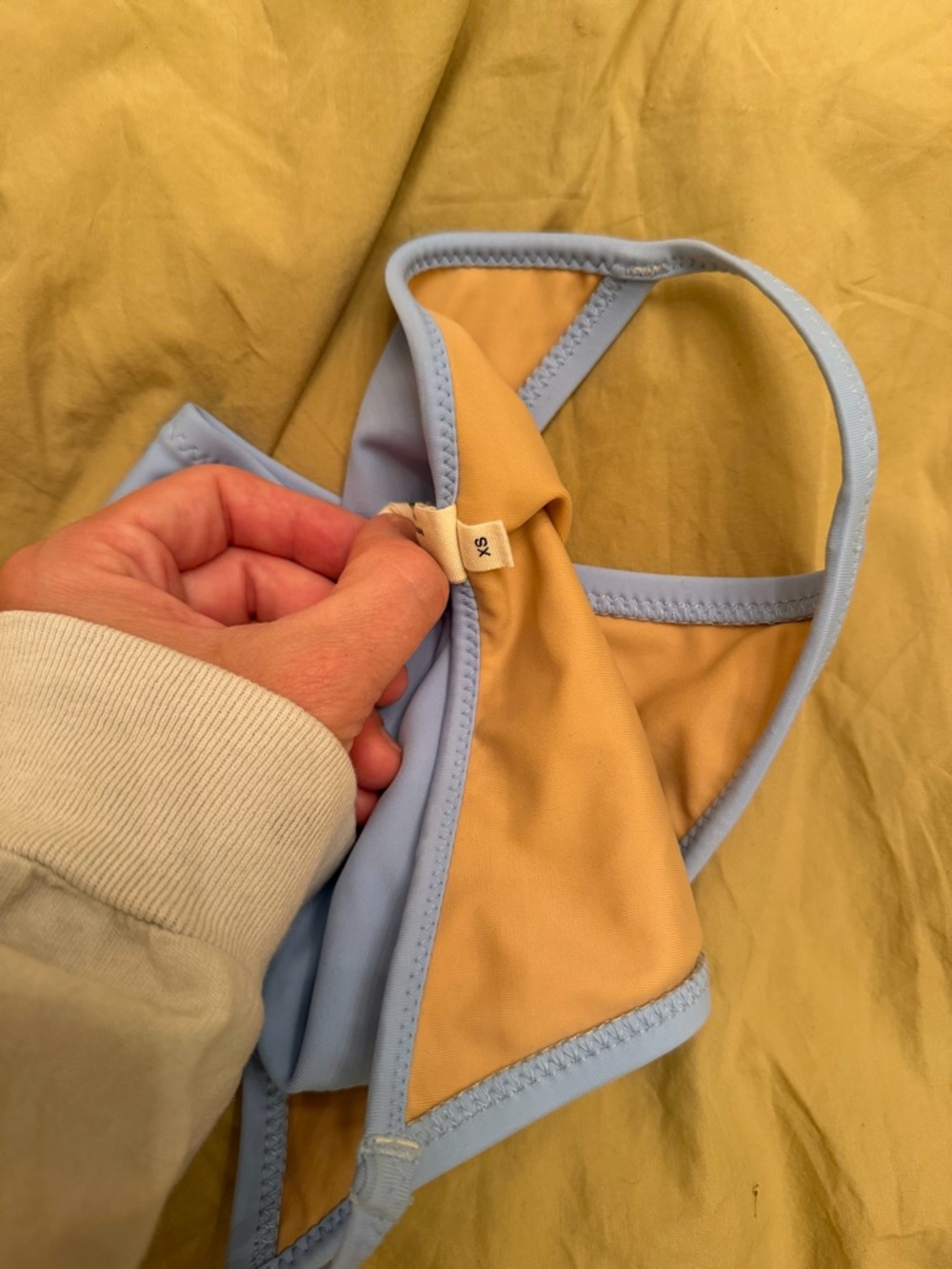 NU SWIM Venus Top and Cleo Bottoms size XS - color is Fish - baby blue - Picture 6 of 6